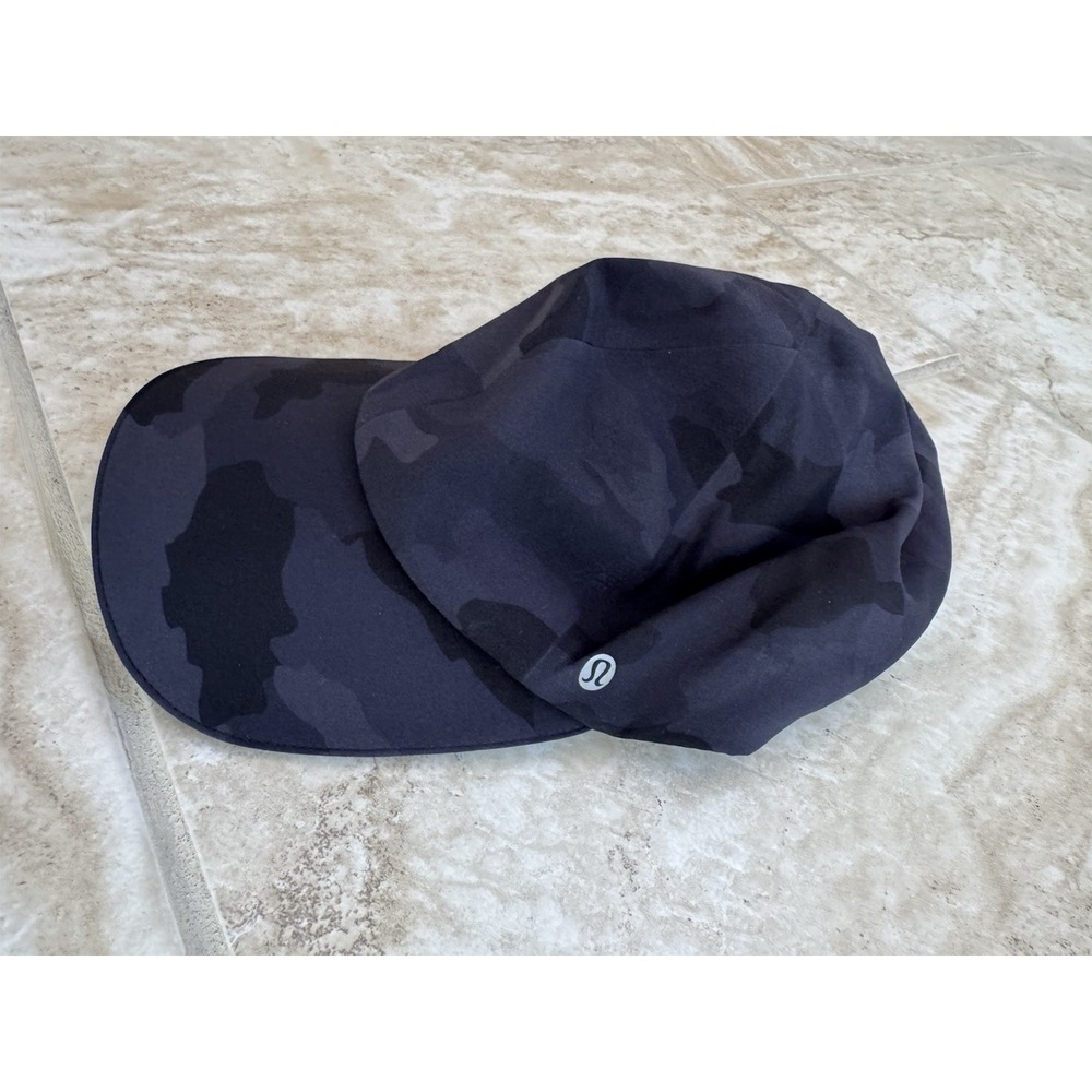 Lululemon‎ Women's Baller Hat Black Asphalt Camo Running Training